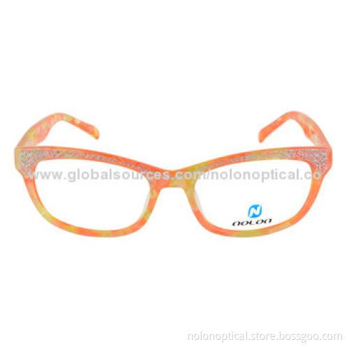 Acetate Eyeglasses with Metal Piece Pattern InsertNew
